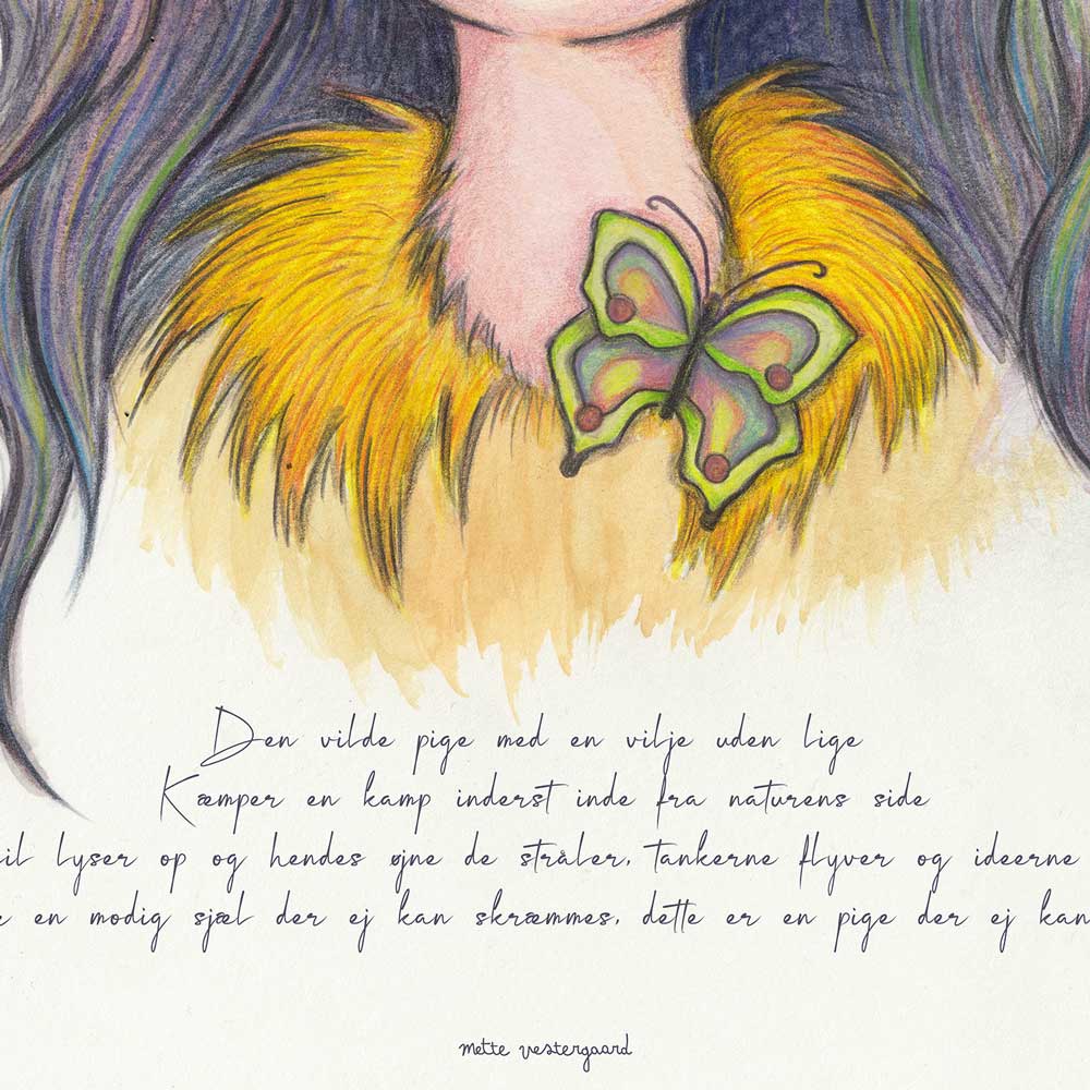 Den Vilde Pige - illustration om mod