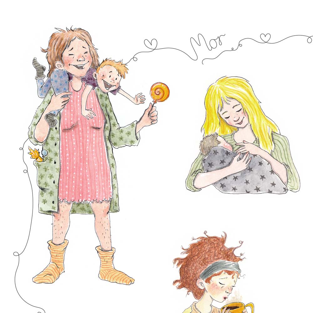 Motherhood - illustration til en mor