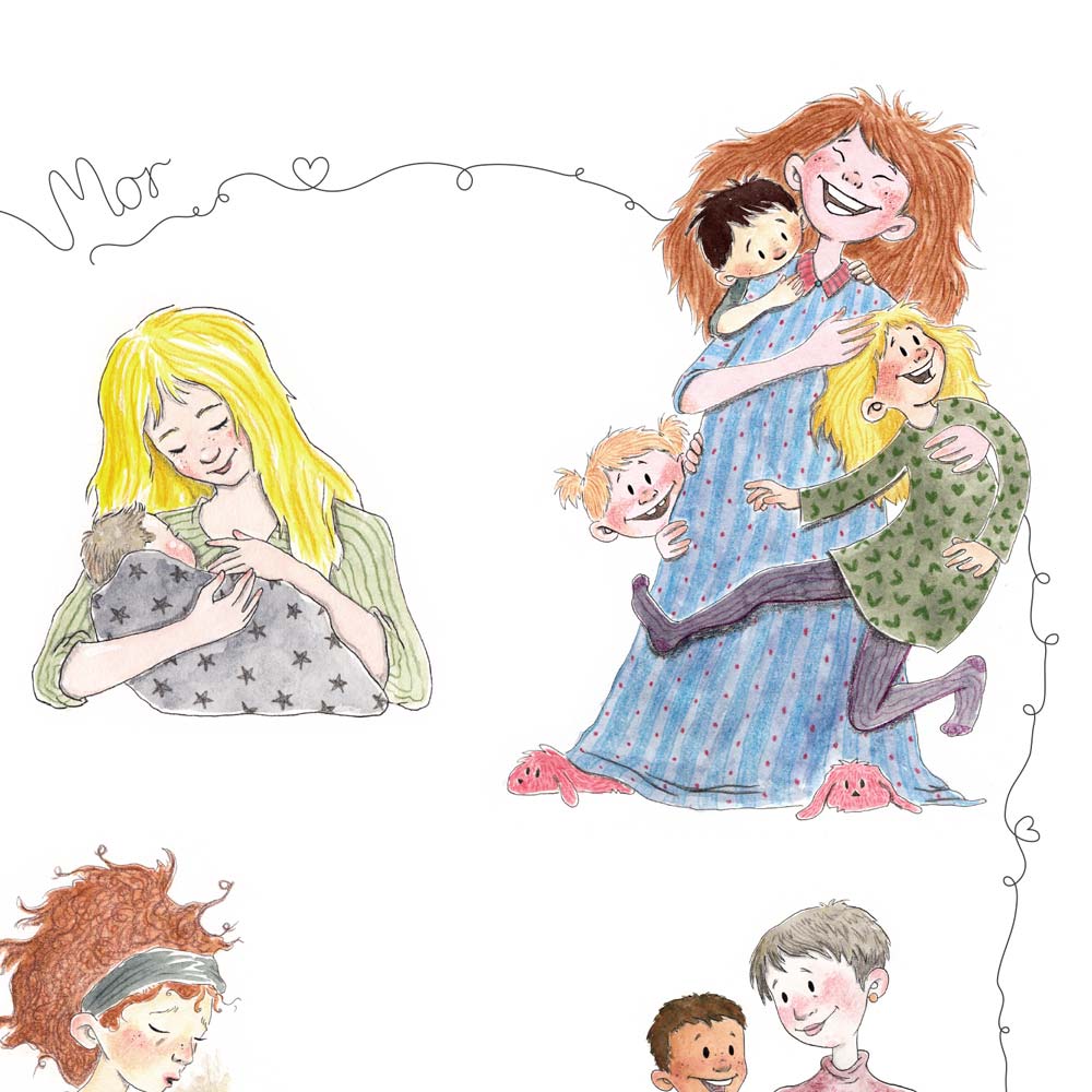 Motherhood - illustration til en mor