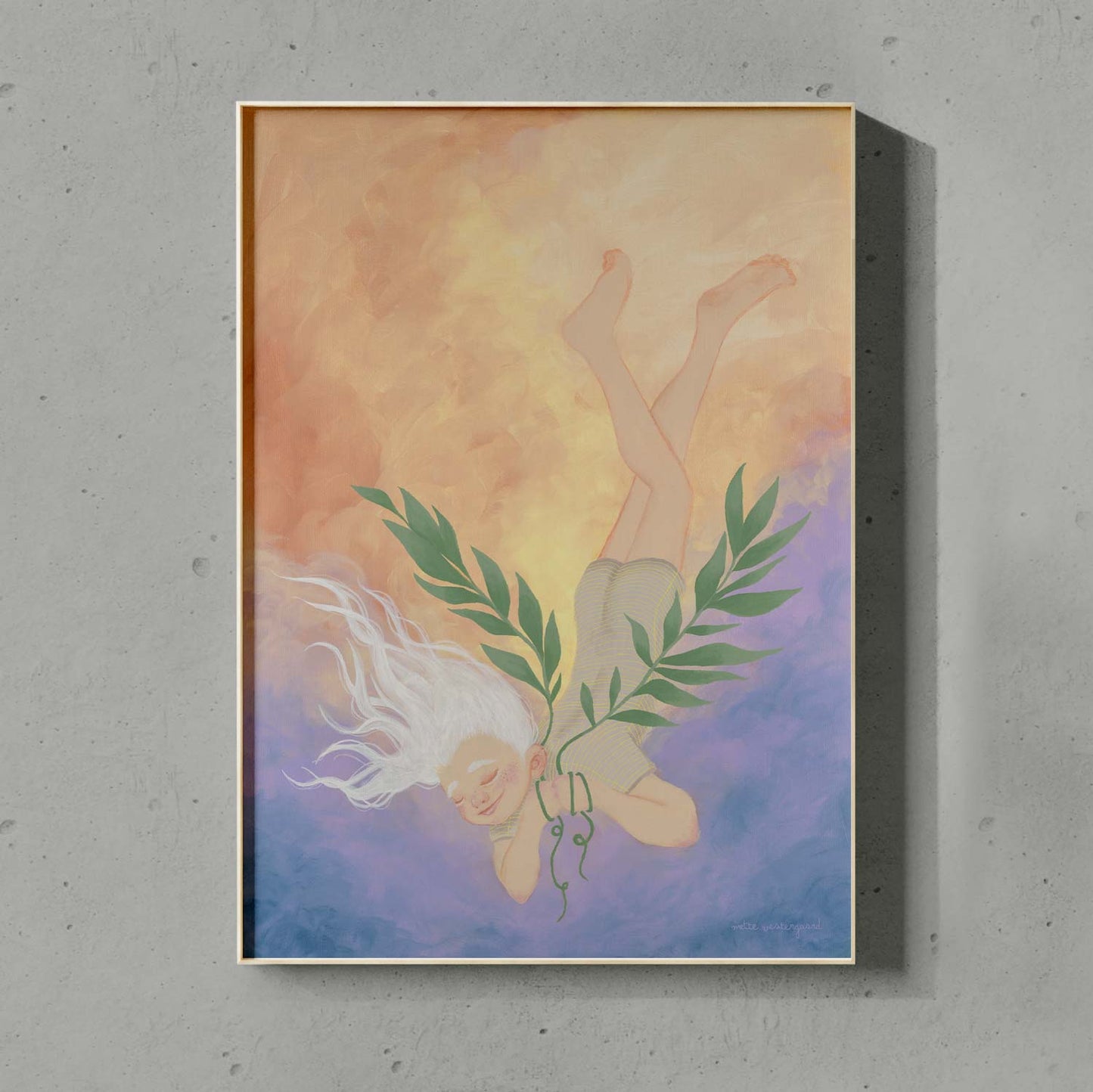 Frit Fald - Kunsttryk af maleri
