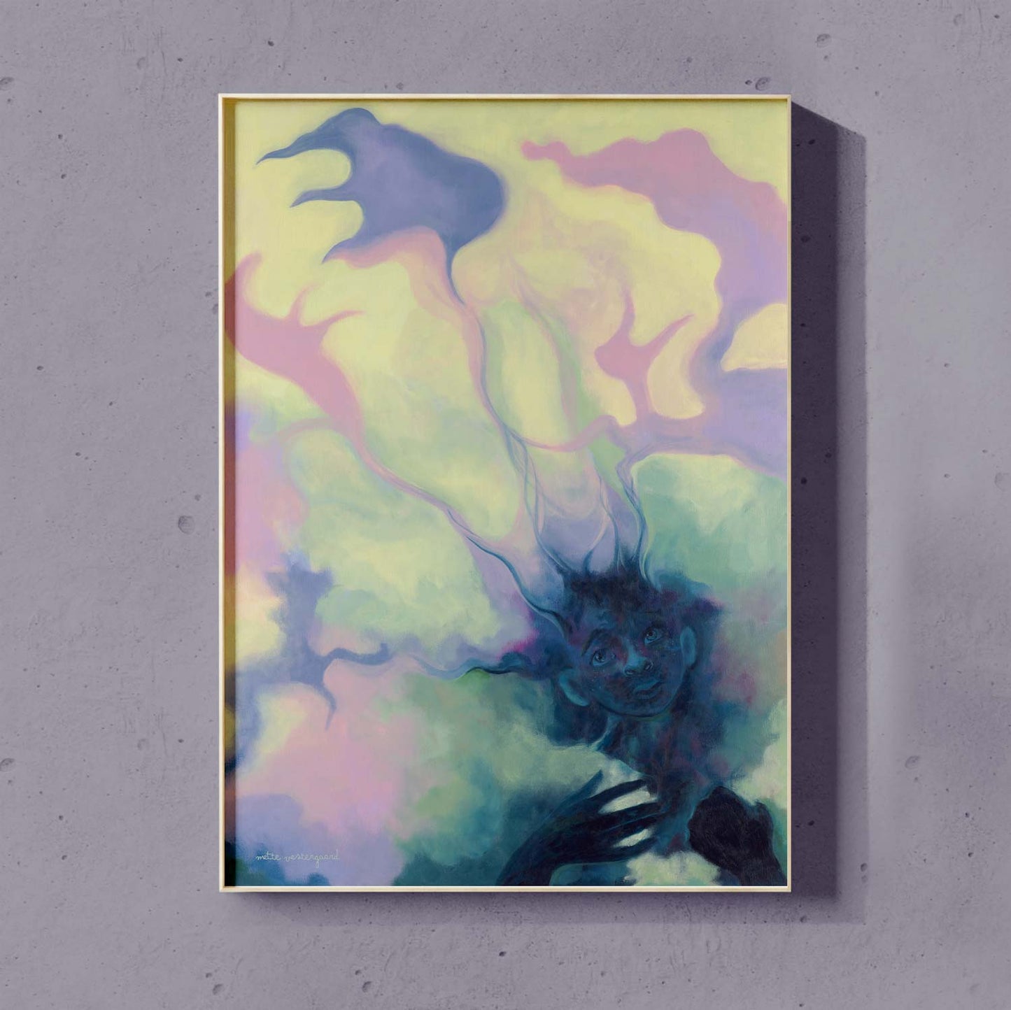 Kunsttryk af Fantasiens kraft, malet af Mette Vestergaard