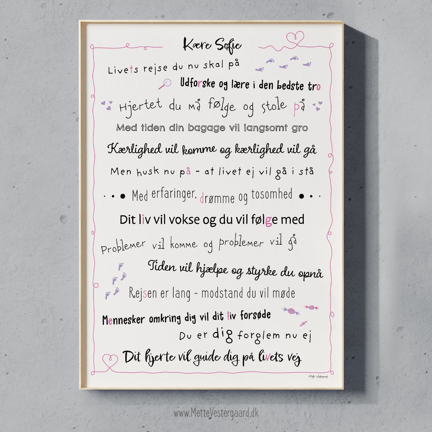 Specialdesign - Livets Rejse - Lyserød